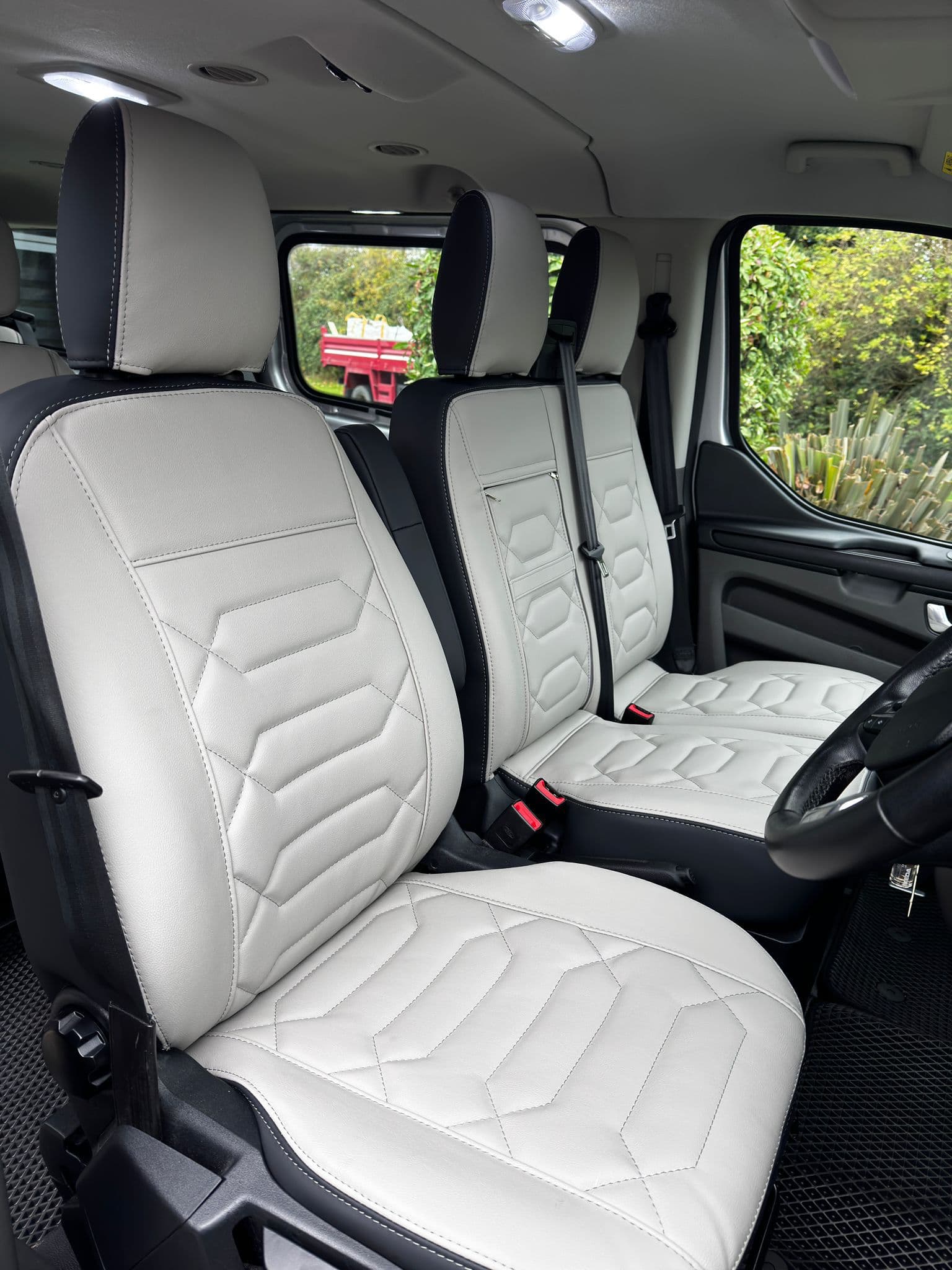 Two-Tone Van Seat Covers for a Brighter Cabin